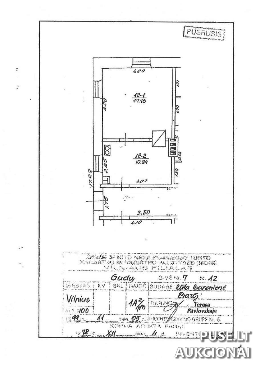 Butas Patalpos/Butai Gudų g. 7, 02110 Vilnius, Vilniaus m. sav. 1