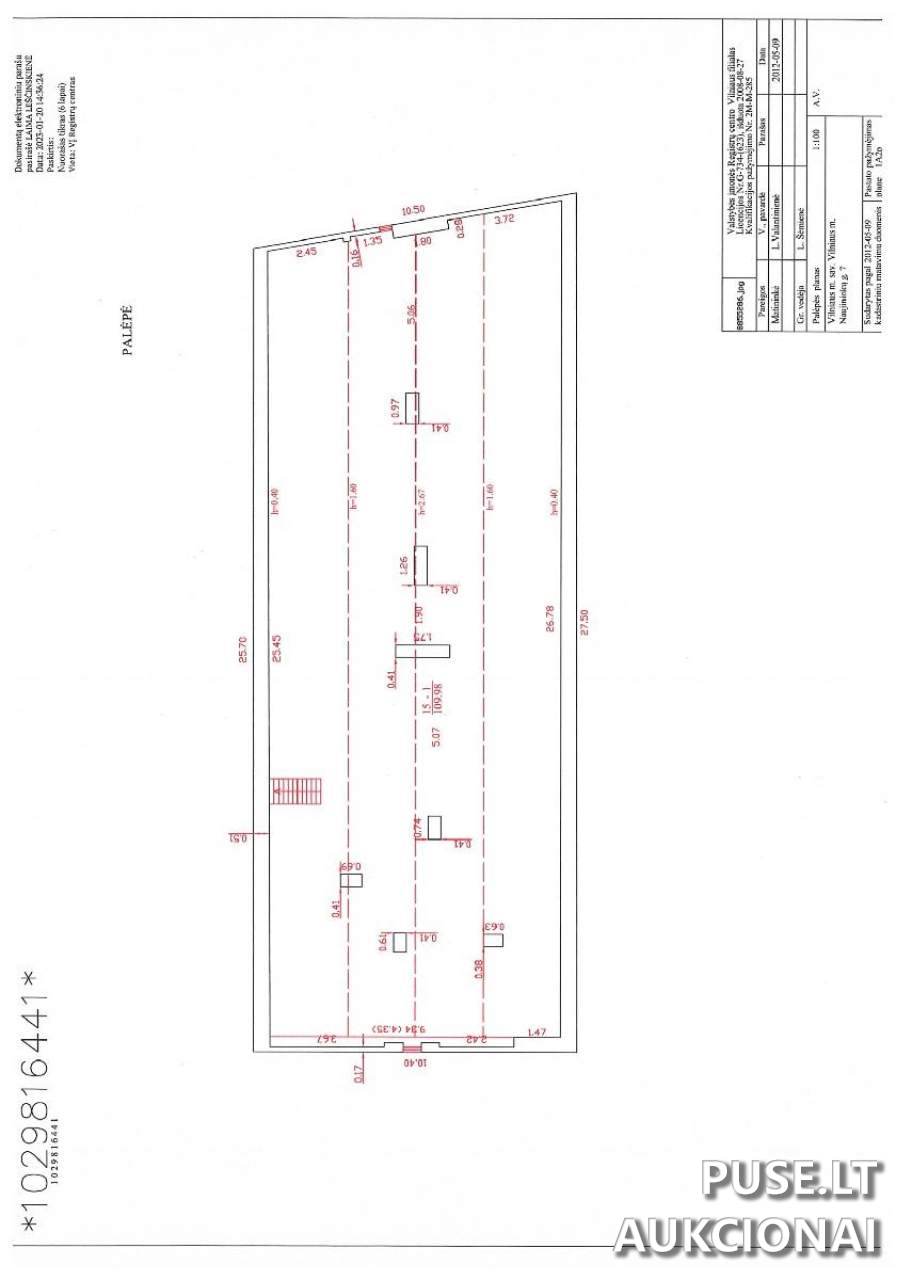 Neįrengta palėpė Patalpos/Butai Naujininkų g. 7, 02109 Vilnius, Vilniaus m. sav. 1