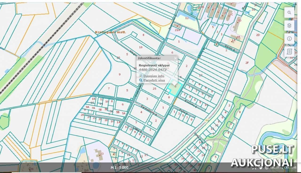 Žemės sklypas Sklypai Ąžuolų g. 6, 96336 Kretingalė, Kretingalės sen., Klaipėdos r. sav. 1