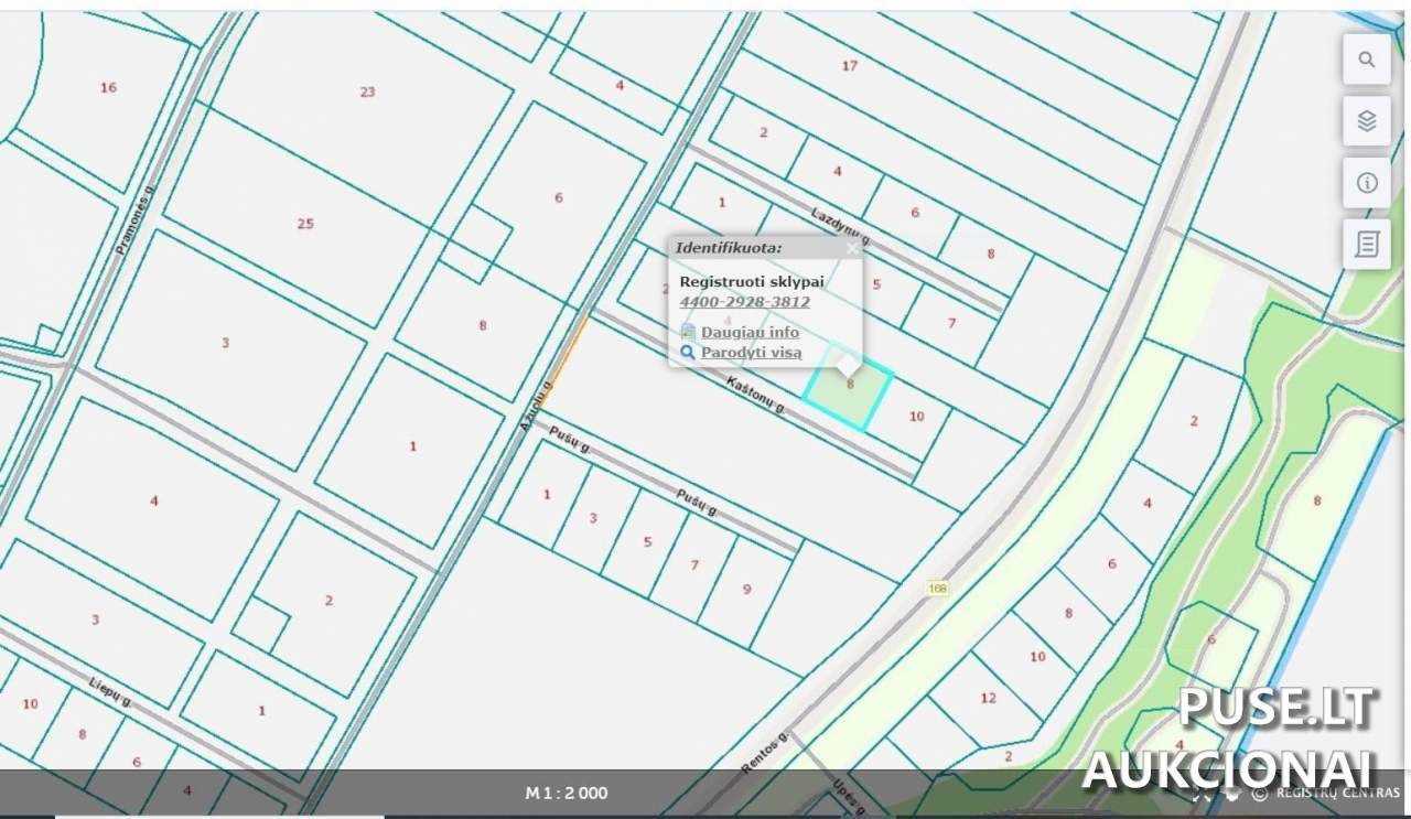 Žemės sklypas Sklypai Kaštonų g. 8, 96336 Kretingalė, Kretingalės sen., Klaipėdos r. sav. 1