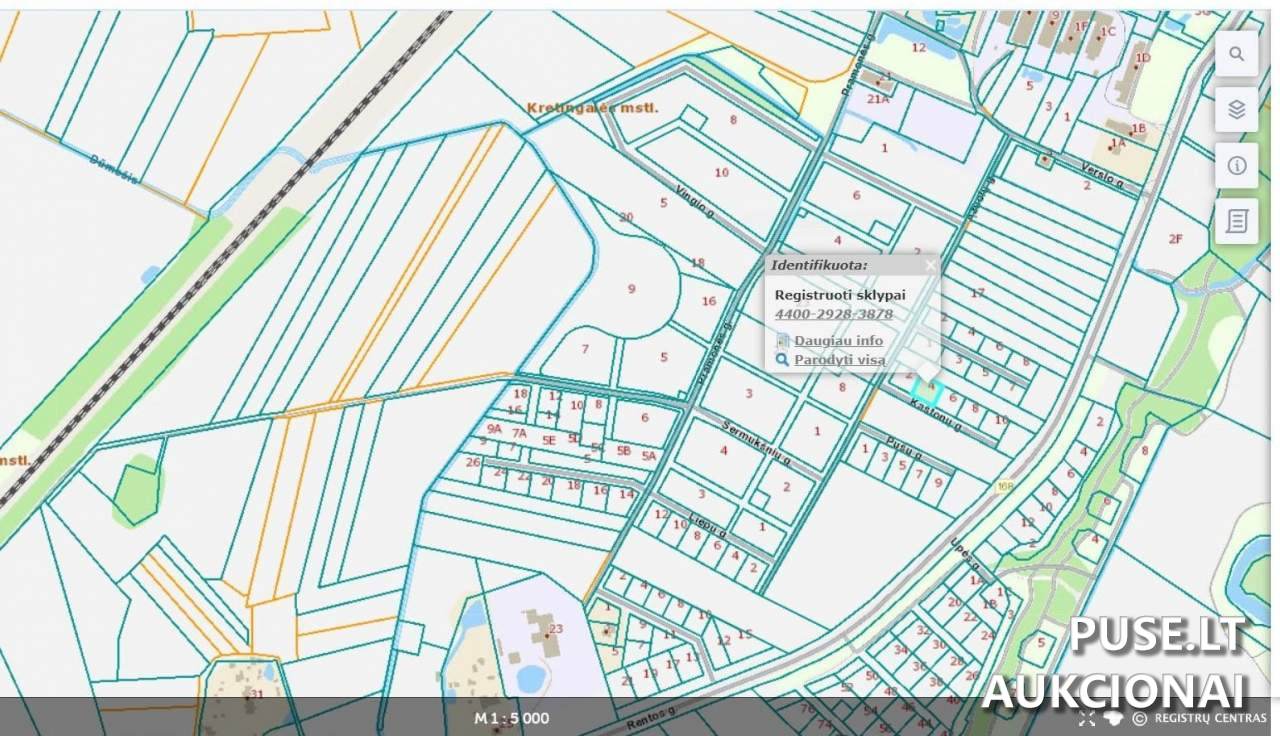 Žemės sklypas Sklypai Kaštonų g. 4, 96336 Kretingalė, Kretingalės sen., Klaipėdos r. sav. 1