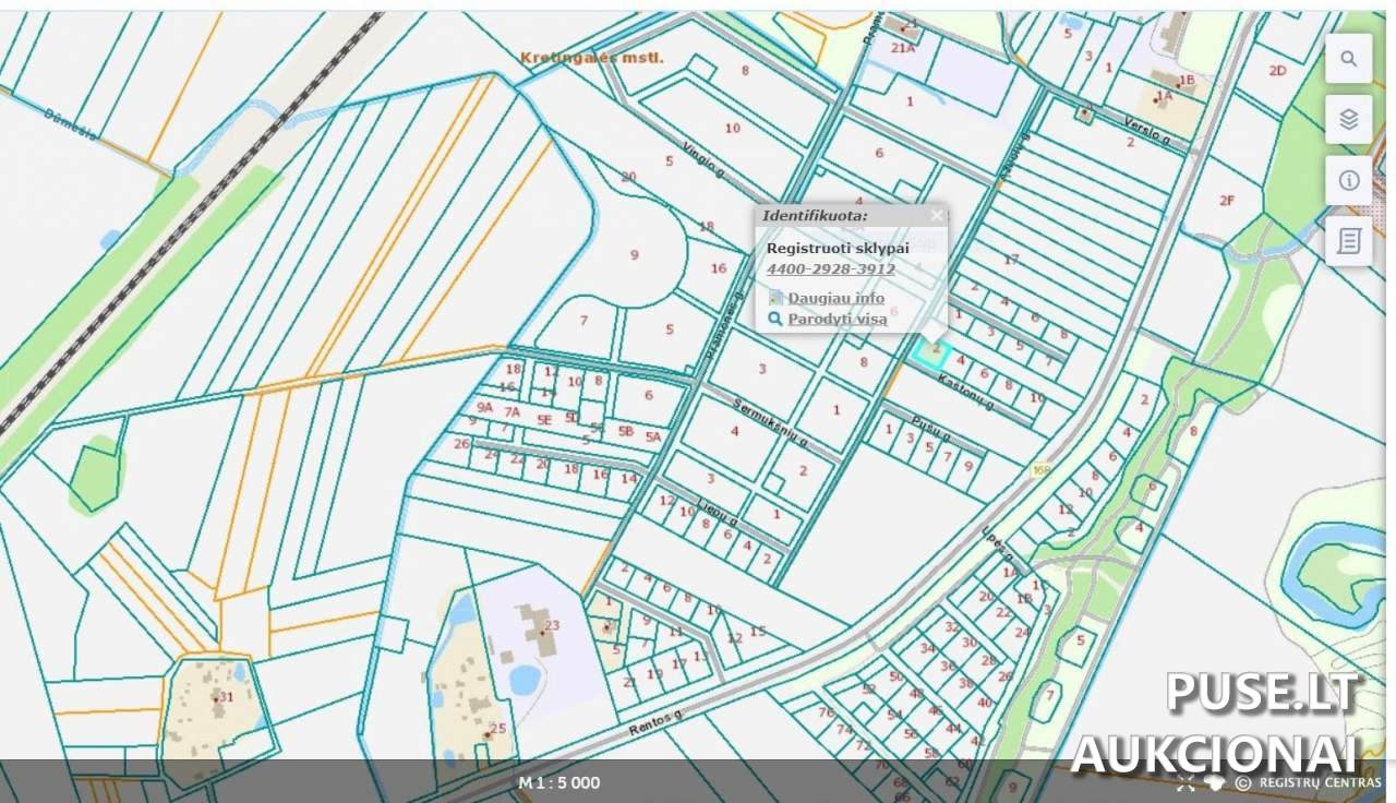 Žemės sklypas Sklypai Kaštonų g. 2, 96336 Kretingalė, Kretingalės sen., Klaipėdos r. sav. 1