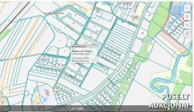 Žemės sklypas Klaipėdos rajone, Kretingalėje, Pušų g. 1, 0.12 ha, pradinė kaina 7067 EUR