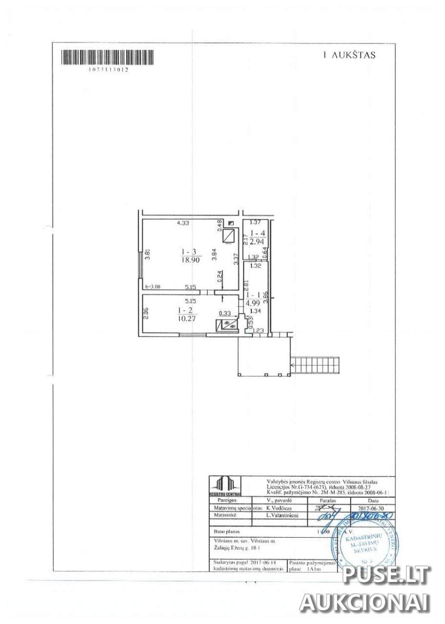 Butas Patalpos/Butai Žaliųjų Ežerų g. 18, 08406 Vilnius, Vilniaus m. sav. 1