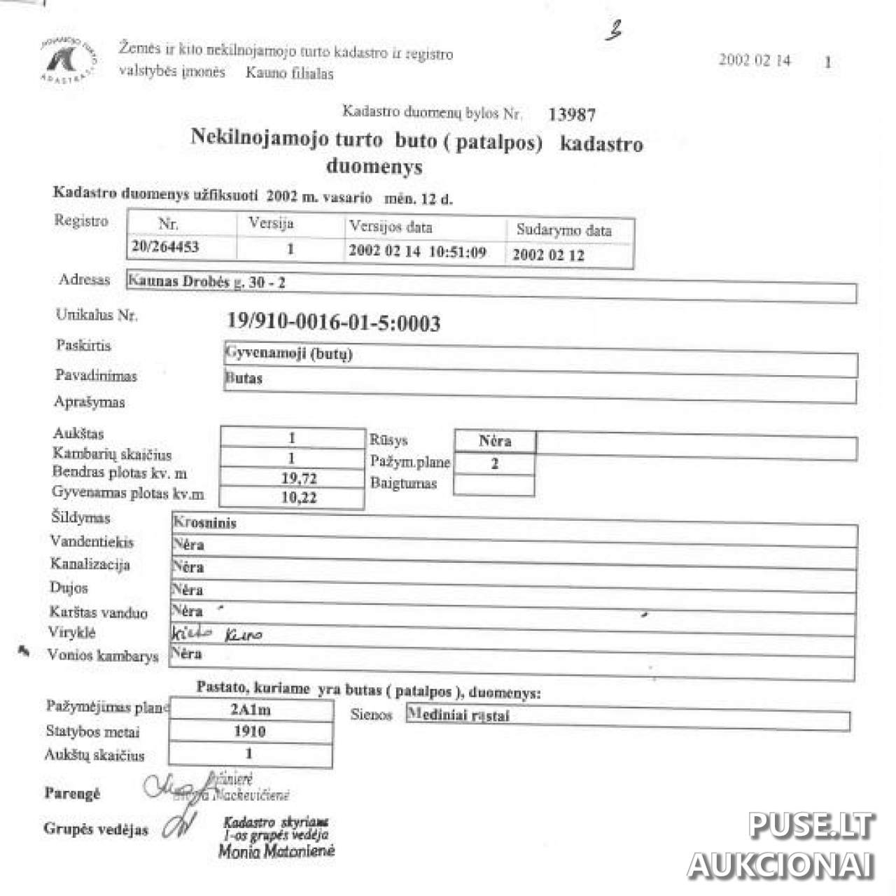 Butas Patalpos/Butai Drobės g. 30, 45223 Kaunas, Kauno m. sav. 9