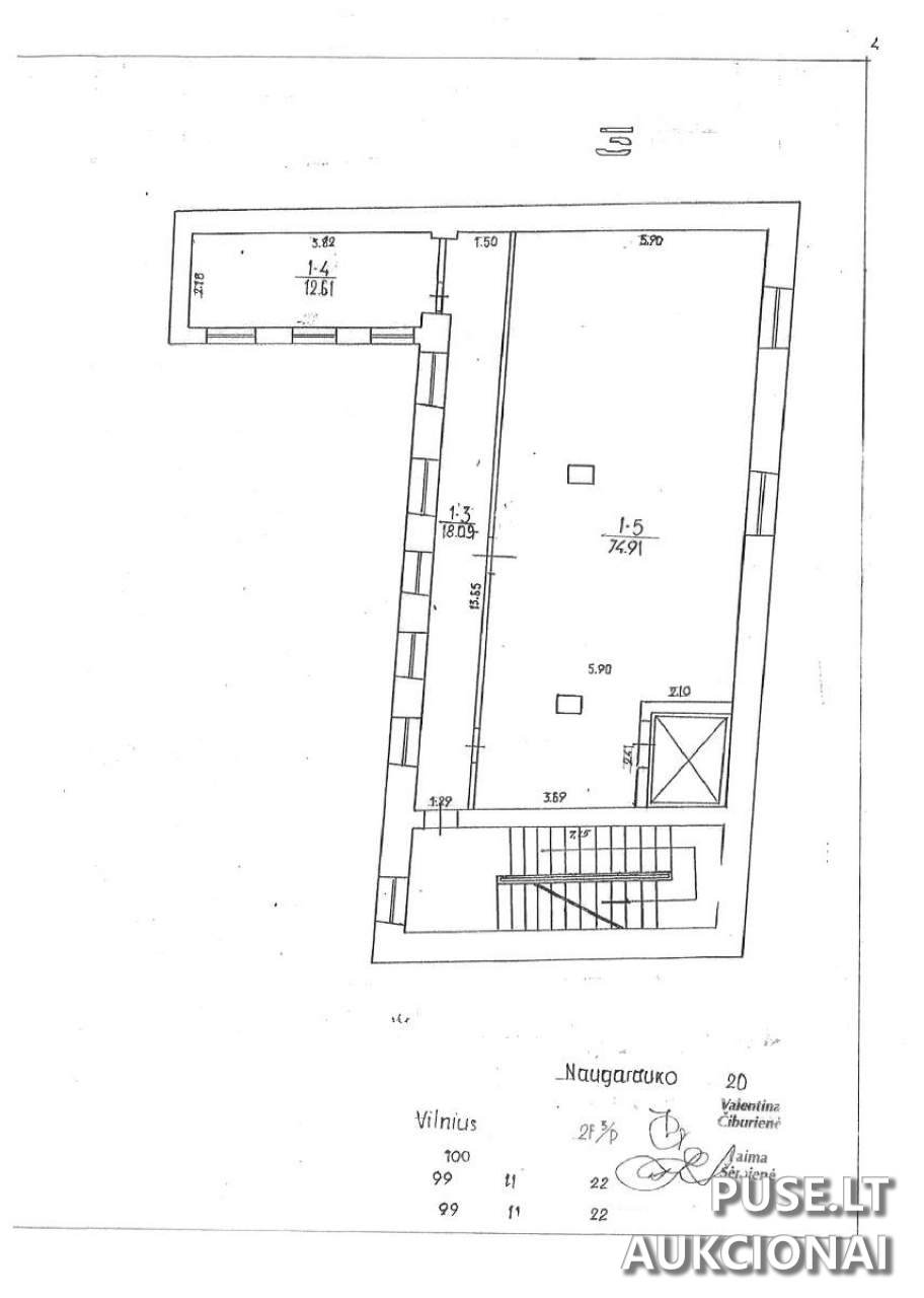 Sandėlis Patalpos/Butai Naugarduko g. 20A, 03225 Vilnius, Vilniaus m. sav. 1