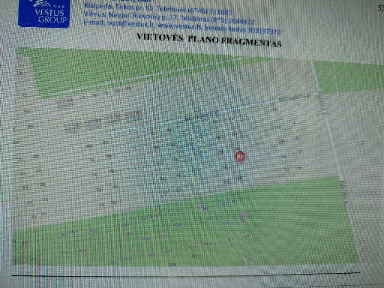 Žemės sklypas Sklypai Grinapolio g. 28, 25135 Vilnius, Vilniaus m. sav. 3