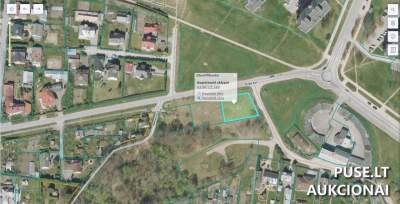 Komercinės paskirties žemės sklypas Mažeikiuose, Naujakurių g. 1A, pradinė kaina 22400 EUR