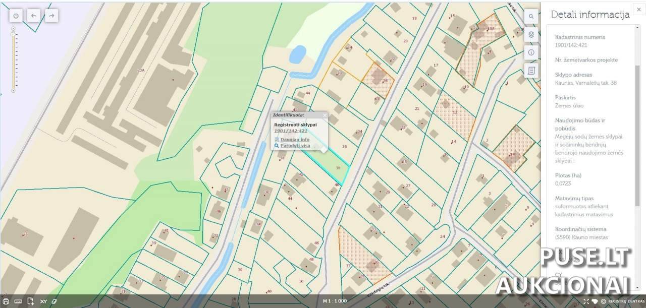 Žemės sklypas Sklypai Varnalėšų tak. 38, 51336 Kaunas, Kauno m. sav. 9