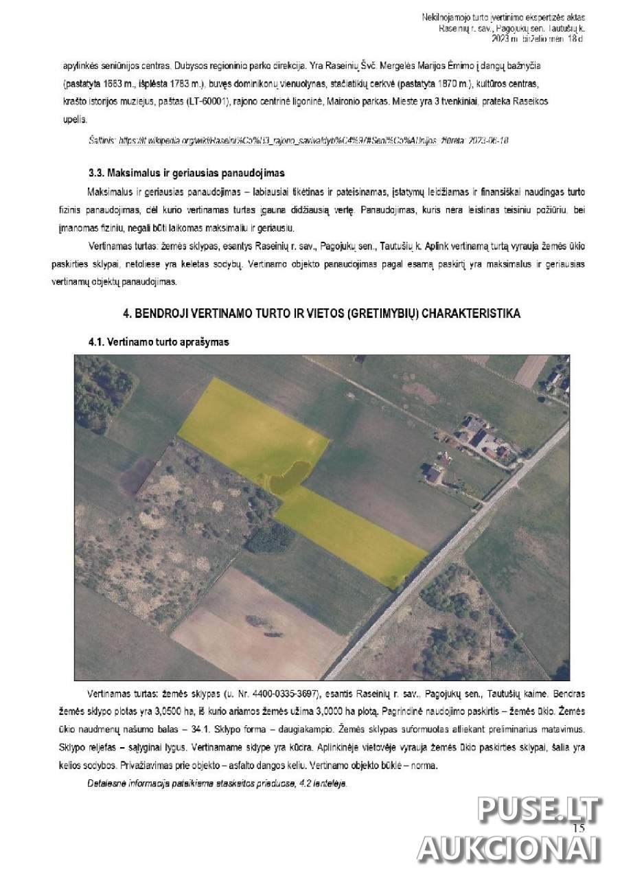 Žemės sklypas Sklypai Tautušiai, Pagojukų sen., Raseinių r. sav. 3