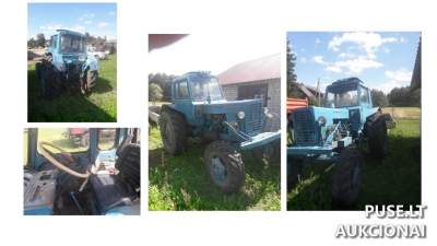 Ratinis traktorius MTZ Belarus 82 Varėnos rajone, pradinė kaina 2590 EUR - Pakartotinis aukcionas
