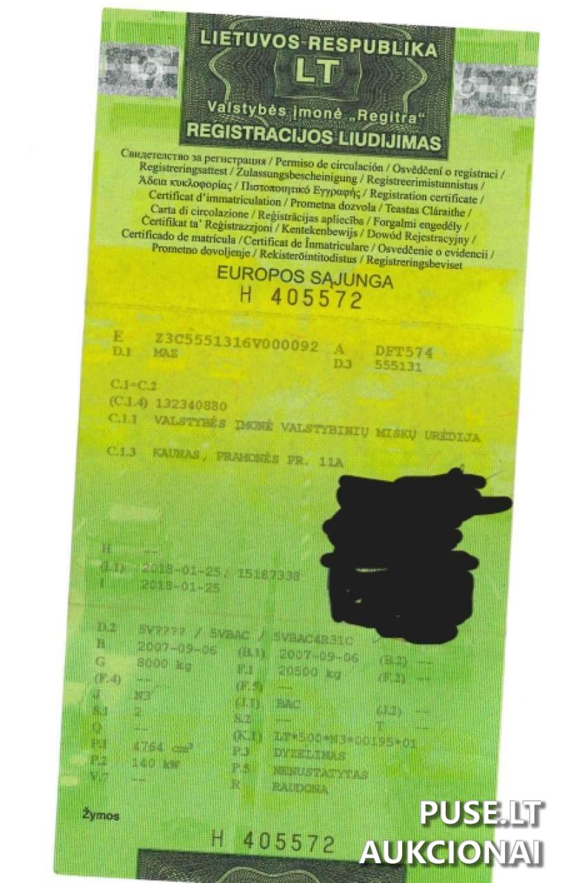 Savivartis MAZ 555131 Inv. nr.38-7-18-003 Traktoriai, savaeigės mašinos, priekabos, puspriekabės 1