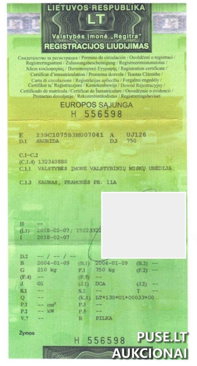 Priekaba SAURIDA Inv. Nr. 27-150569 Traktoriai, savaeigės mašinos, priekabos, puspriekabės 1