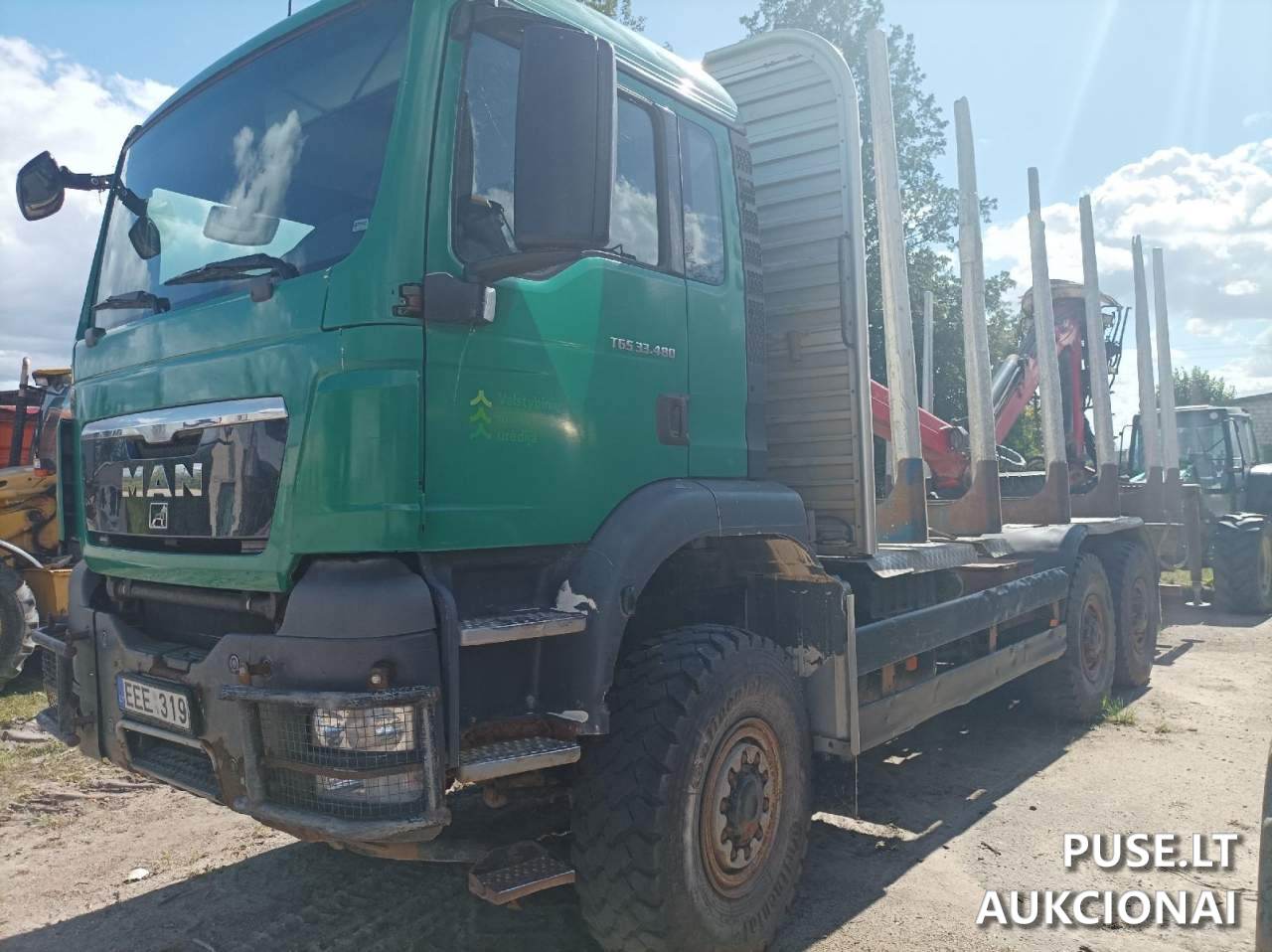 Automašina MAN TGS 33.480 (medienvežis) Inv. nr. 24-42811 Traktoriai, savaeigės mašinos, priekabos, puspriekabės 5