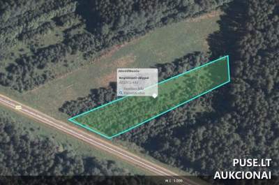 Žemės ūkio paskirties žemės sklypo dalis Šalčininkų r. sav., Kmelninkų k. aukcione, pradinė kaina 624 EUR