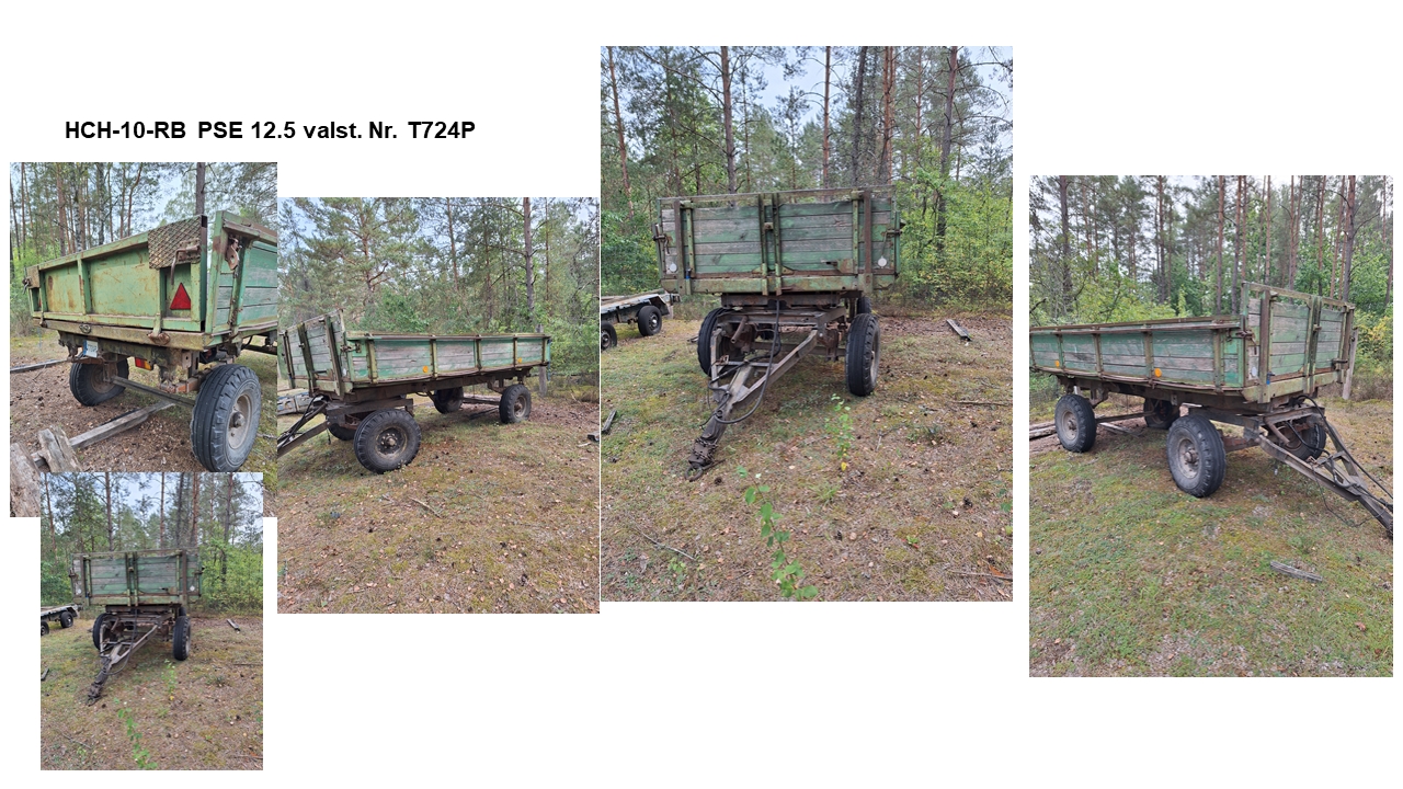 Traktoriaus priekaba HCH-10-RB PSE 12.5 Inv. Nr. 40-150537 Traktoriai, savaeigės mašinos, priekabos, puspriekabės 3