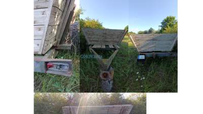 Vienašė savaikšio gamybos priekaba Akmenės rajone pradinė kaina 700 EUR