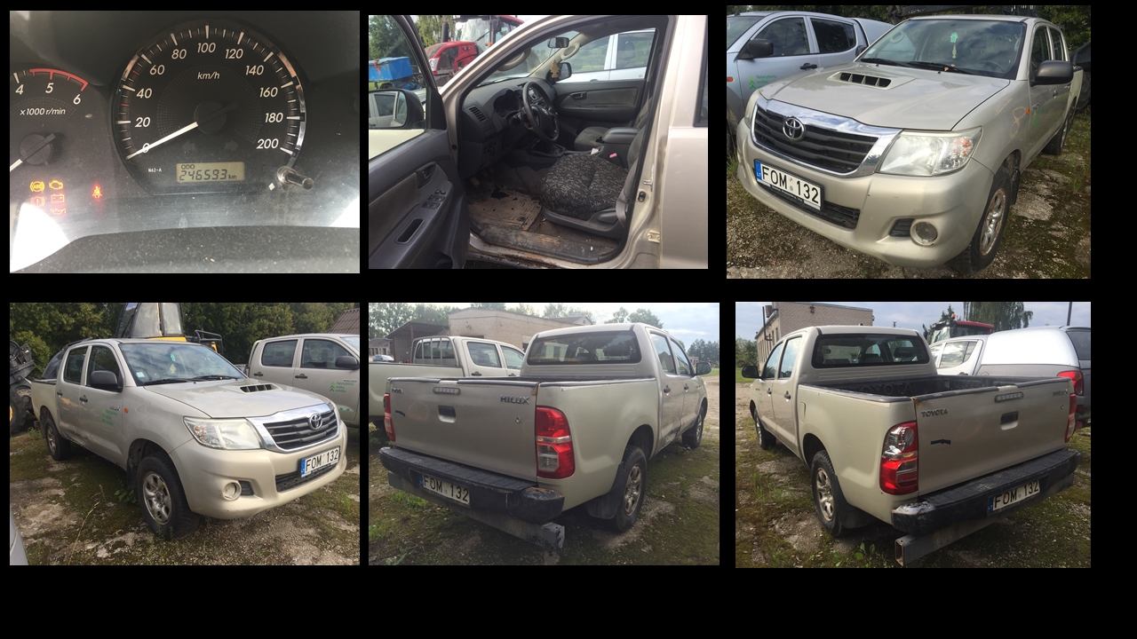 Lengvasis automobilis	TOYOTA	HILUX Inv. nr. 16-1865 Traktoriai, savaeigės mašinos, priekabos, puspriekabės 3