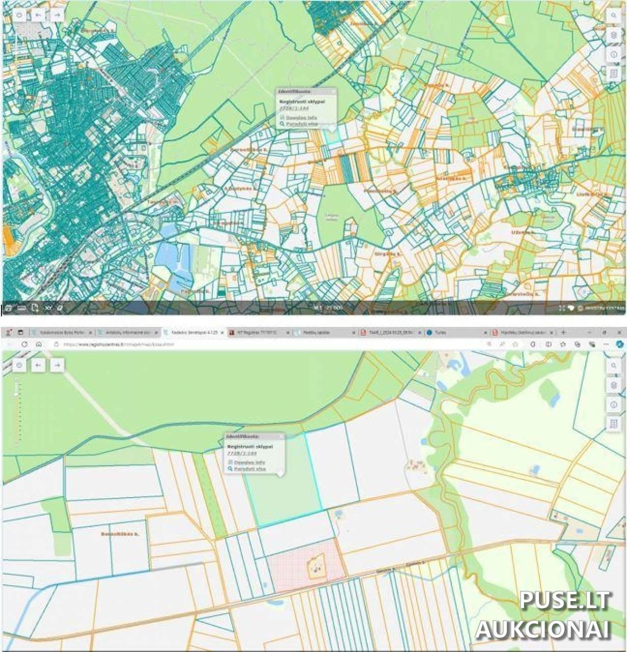 Žemės sklypas Sklypai Bernotiškė, Gaurės sen., Tauragės r. sav. 1