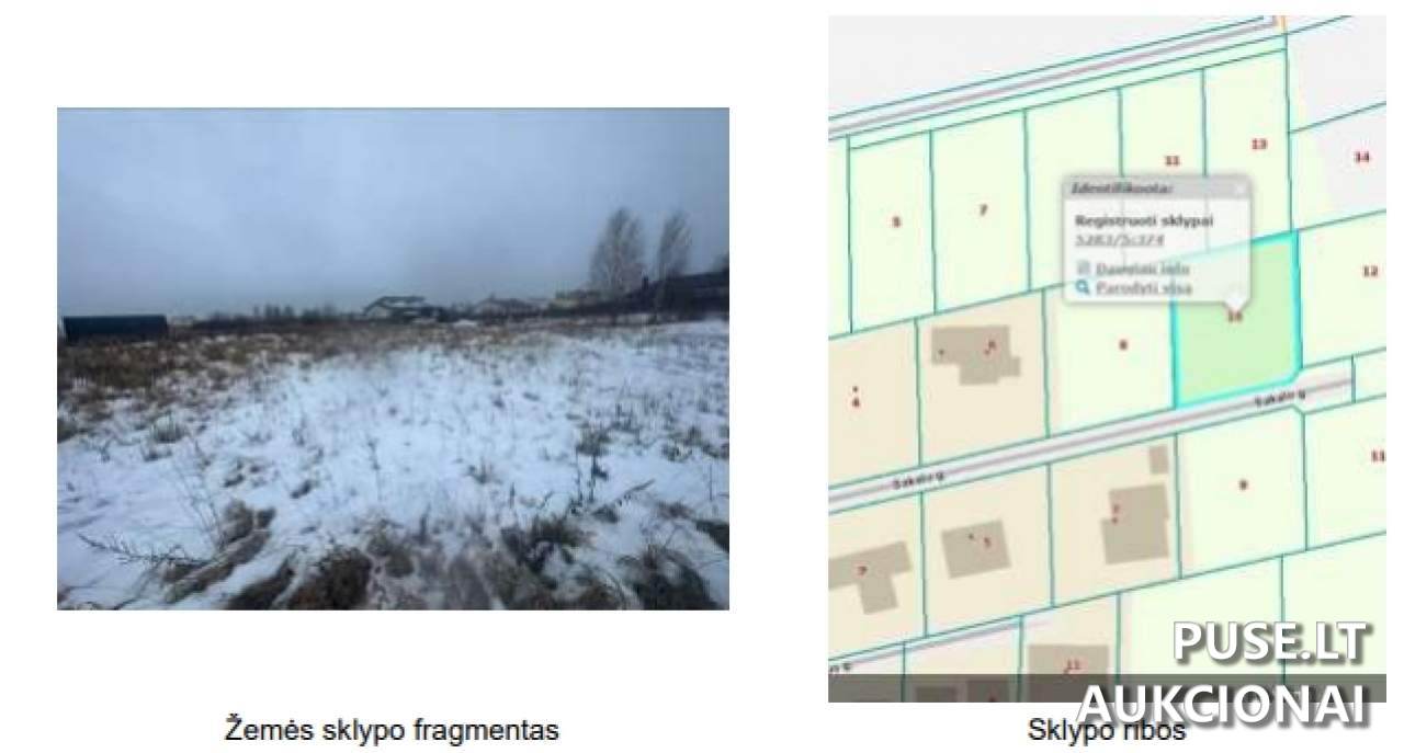 Žemės sklypas Sklypai Sakalo g. 10, 54306 Vijūkai, Užliedžių sen., Kauno r. sav. 1