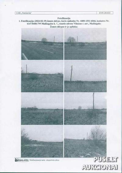 Žemės ūkio paskirties žemės sklypas Vilniaus r. sav., Maišiagaloje, pradinė kaina 660 EUR