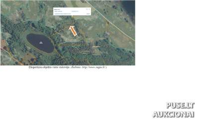 Parduodamas 1/6 žemės ūkio sklypo dalis Zarasų rajone, Daneikių kaime, pradinė kaina 560 EUR