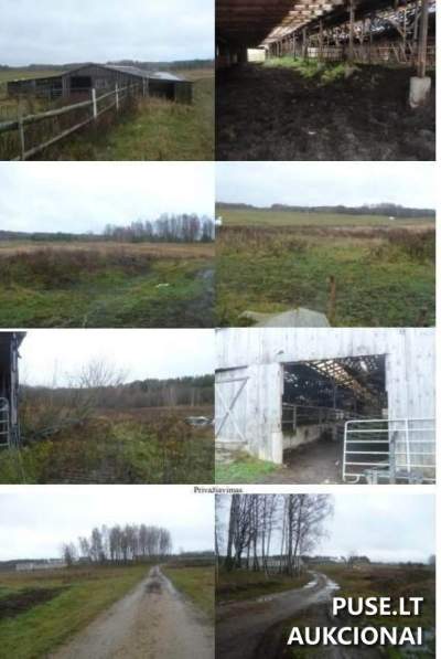 1/2 dalis 11.65 ha žemės ūkio paskirties sklypo Molėtų r. sav., pradinė kaina 14640 EUR