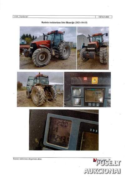 Ratinis traktorius Case IH MX135 1999m pradinė kaina 3520 EUR