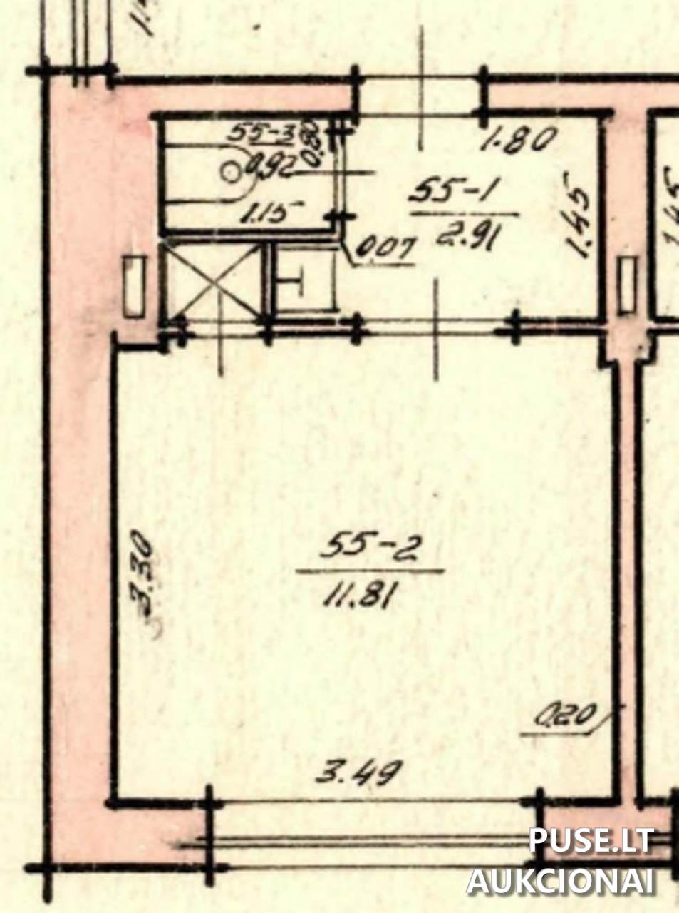 Kambarys Patalpos/Butai K. Baršausko g. 75, 51387 Kaunas, Kauno m. sav. 12