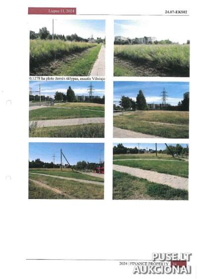 169/639 dalis žemės sklypo Vilniuje prie Laisvės prospekto 26640 EUR