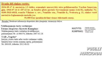 Gyvenamasis namas Vilniaus rajone, Šveicarų g. 11, 1/3 dalis, 40800 EUR pradinė kaina