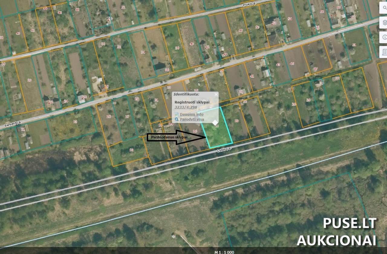 Žemės sklypas Sklypai Lubinų g. 18, 85121 Naujoji Akmenė, Naujosios Akmenės miesto sen., Akmenės r. sav. 1