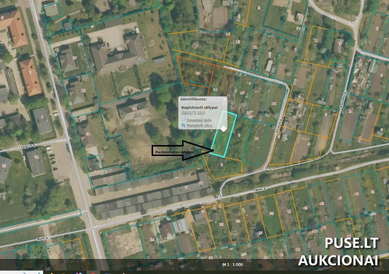 Žemės sklypas Sklypai Aviečių g. 6, 85120 Naujoji Akmenė, Naujosios Akmenės miesto sen., Akmenės r. sav. 1