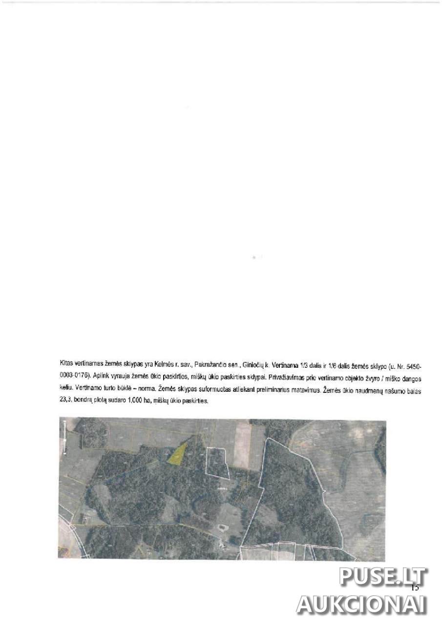 Žemės sklypas Sklypai Giniočiai, Pakražančio sen., Kelmės r. sav. 2