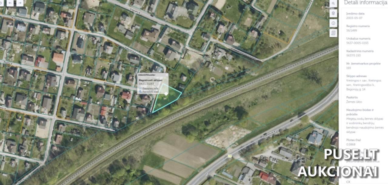 Žemės sklypas Sklypai Begonijų g. 14, 97151 Kretingsodis, Kretingos sen., Kretingos r. sav. 1