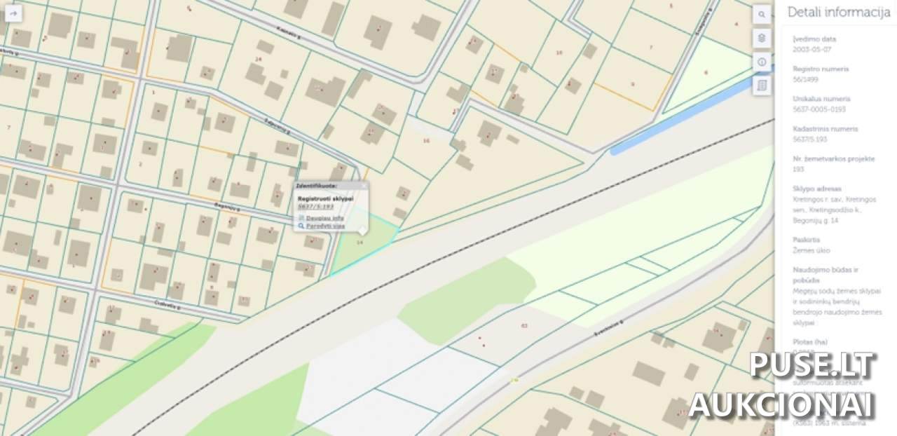Žemės sklypas Sklypai Begonijų g. 14, 97151 Kretingsodis, Kretingos sen., Kretingos r. sav. 2