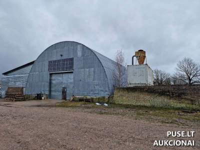 Arkinis sandėlis Anykščių rajone, Vikonių kaime, 103880 EUR pradinė kaina, parduodamas aukcione