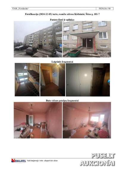 1/1 dalis buto Kėdainių mieste, Šėtos g. 101, pradinė kaina 12000 EUR