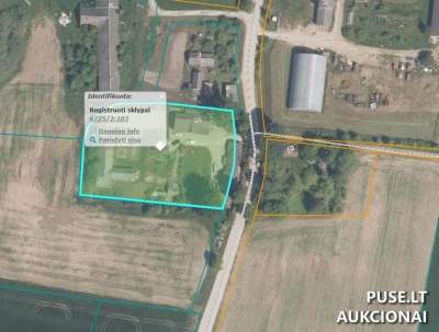 Parduodamas žemės ūkio sklypas Pasvalio rajone, Miežiūnų kaime, 0.4392 ha, pradinė kaina 18000 EUR