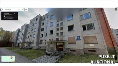 Vieno kambario butas Visagine, Festivalio g. 8, pradinė kaina 950 EUR, antstolių varžytynės