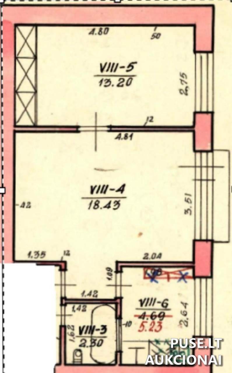 Butas Patalpos/Butai V. Putvinskio g. 7A, 44242 Kaunas, Kauno m. sav. 1