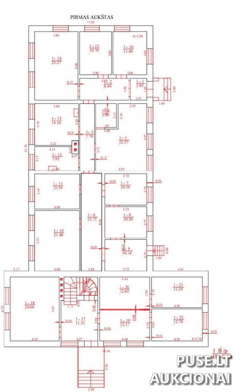 Administracinis pastatas Pastatai Mūšos g. 2, 39105 Pasvalys, Pasvalio miesto sen., Pasvalio r. sav. 6
