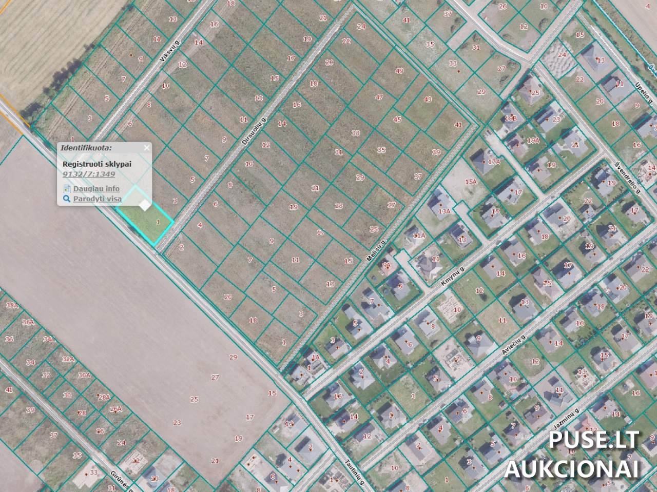 Žemės sklypas Sklypai Dainų g. 1, 78324 Šiauliai, Šiaulių m. sav. 1