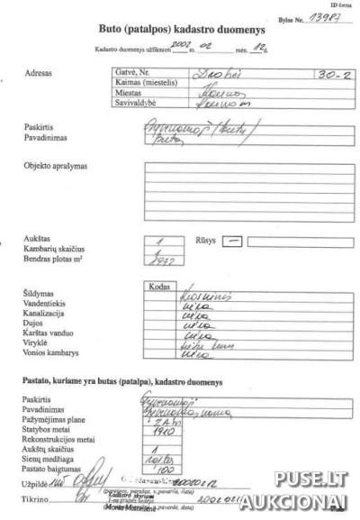 Mažas 19.72 kv.m butas Kaune, Drobės g. 30, pradinė kaina 7300 EUR