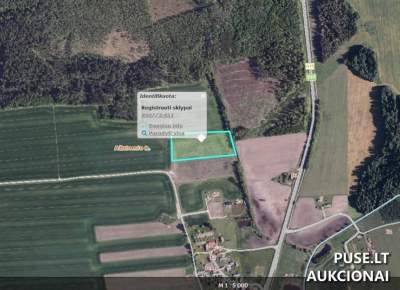 Žemės ūkio paskirties sklypo 0.395 ha dalis Šalčininkų rajone, Ažulomio kaimo aukcionas nuo 1232 EUR