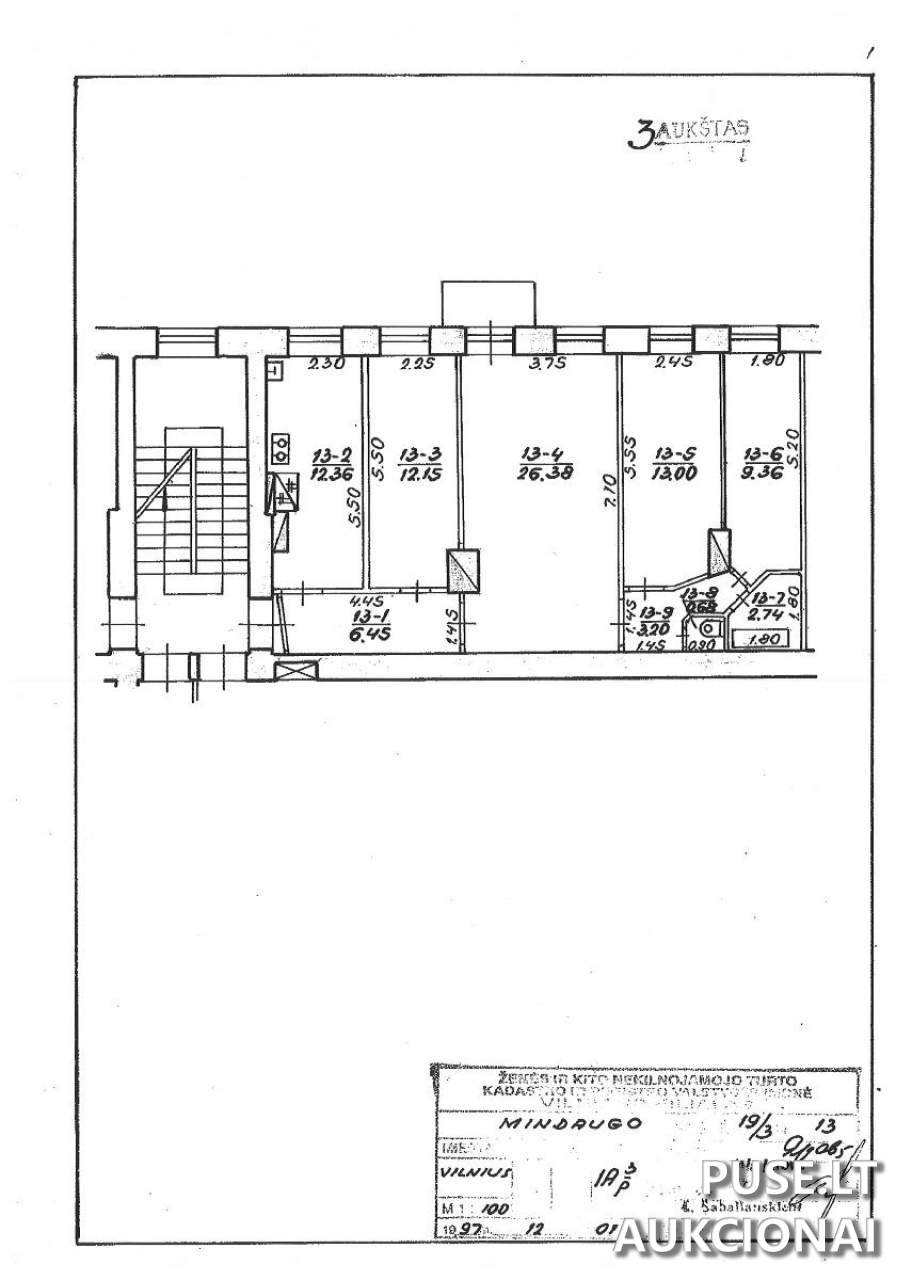 Butas Patalpos/Butai Mindaugo g. 19, 03214 Vilnius, Vilniaus m. sav. 1