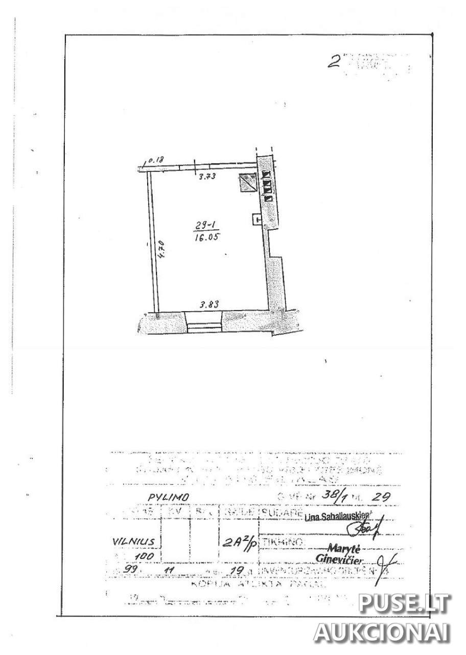 Kambarys Patalpos/Butai Pylimo g. 38C, 01136 Vilnius, Vilniaus m. sav. 1