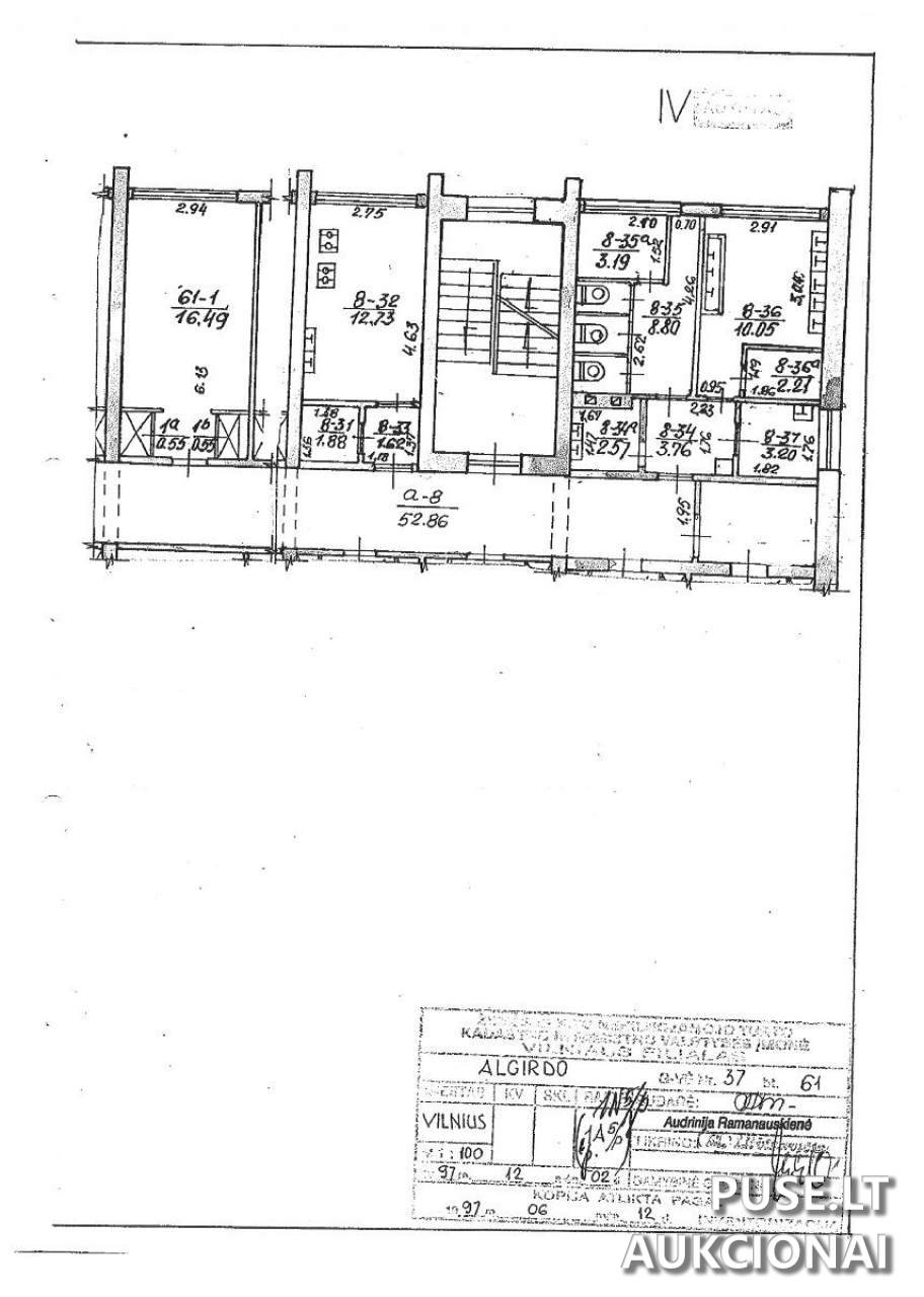 Butas Patalpos/Butai Algirdo g. 37, 03217 Vilnius, Vilniaus m. sav. 1