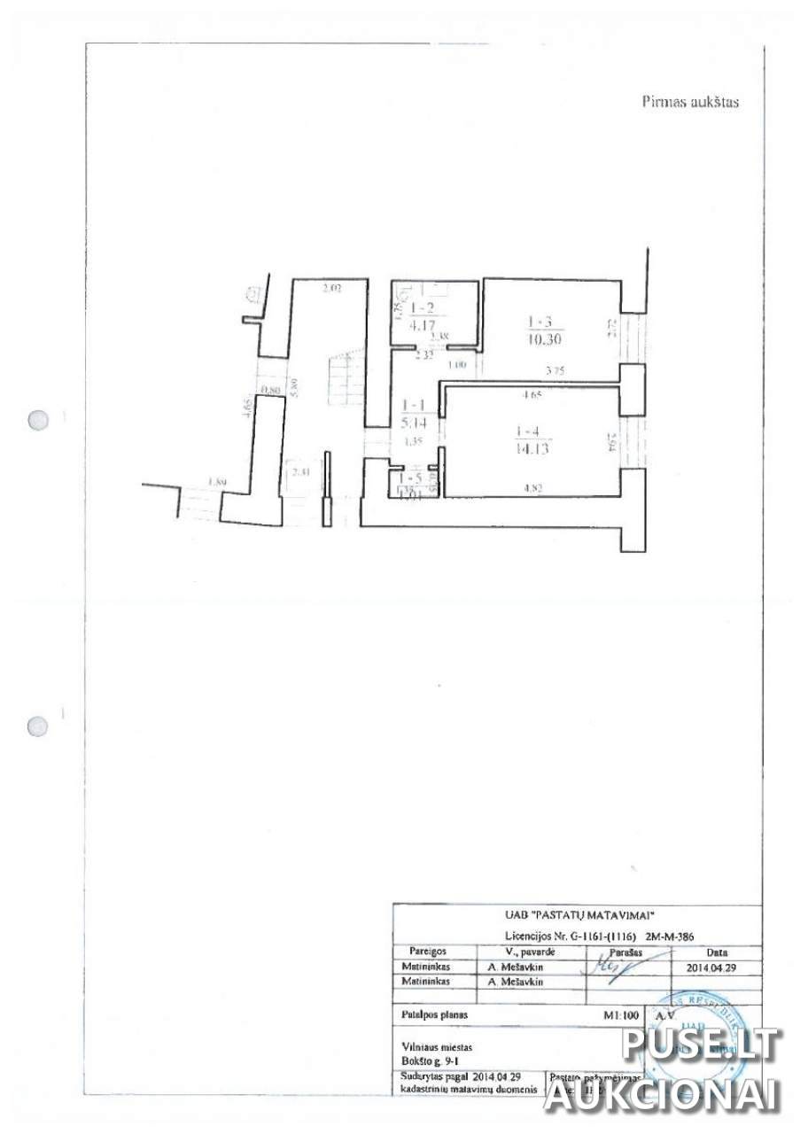Administracinė patalpa Patalpos/Butai Bokšto g. 9, 01126 Vilnius, Vilniaus m. sav. 1