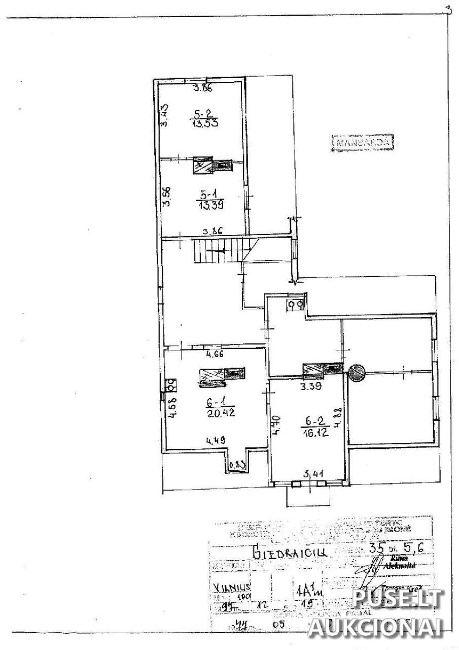 Butas Patalpos/Butai Giedraičių g. 35, 09301 Vilnius, Vilniaus m. sav. 1